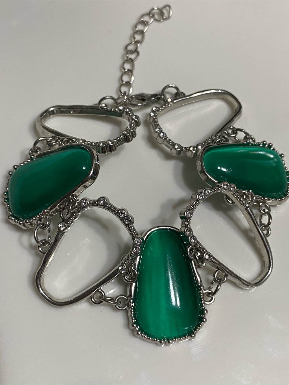 Green Jelly Belly Statement Bracelet